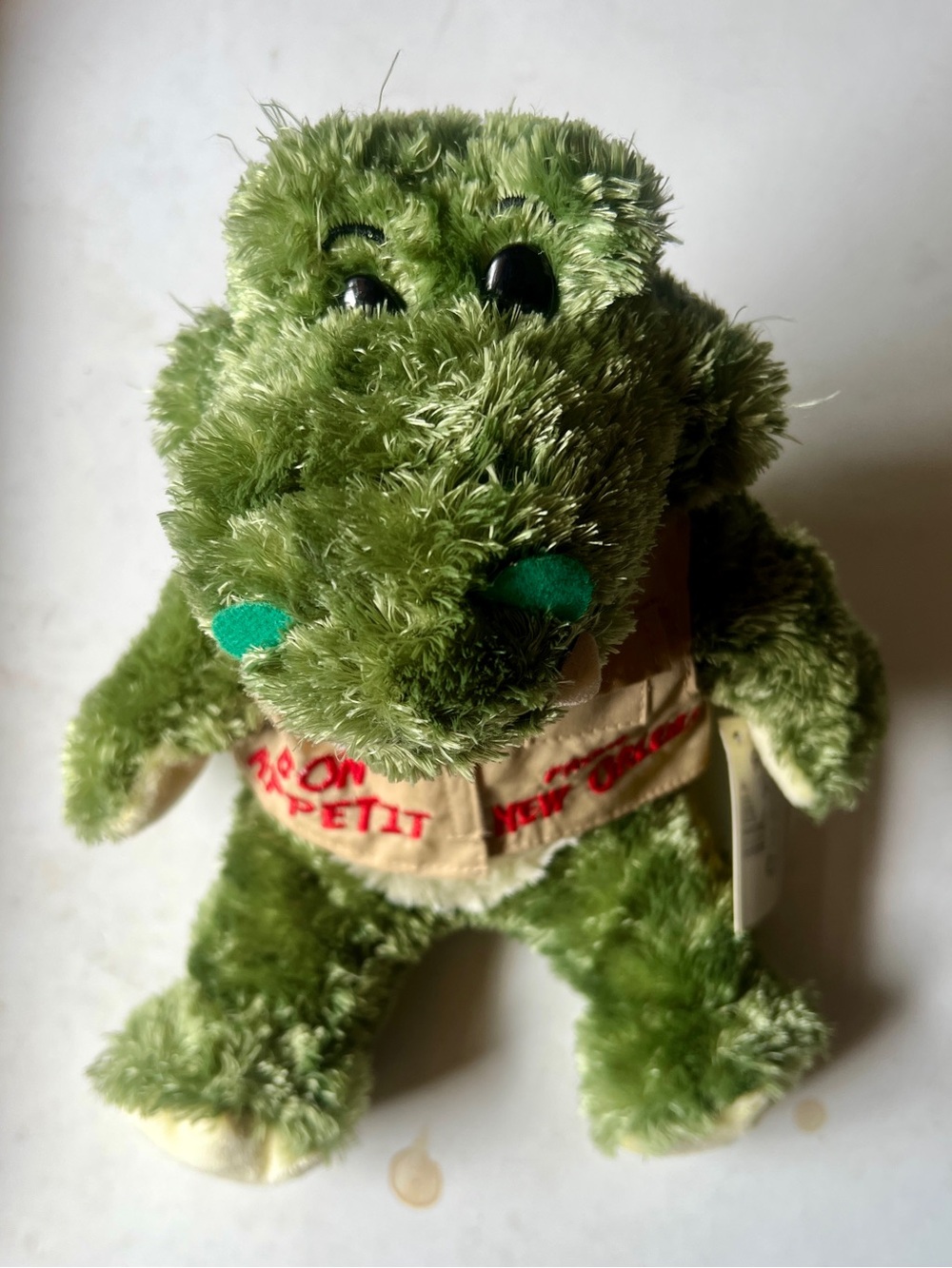 NWT Swampy the Gator 9" Plush Alligator in New Orleans Bon Appetite Fishing Vest